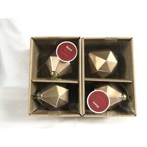 Allen + Roth 2 Pk Glass Geometric Quadrilateral Vibe Christmas Ornaments